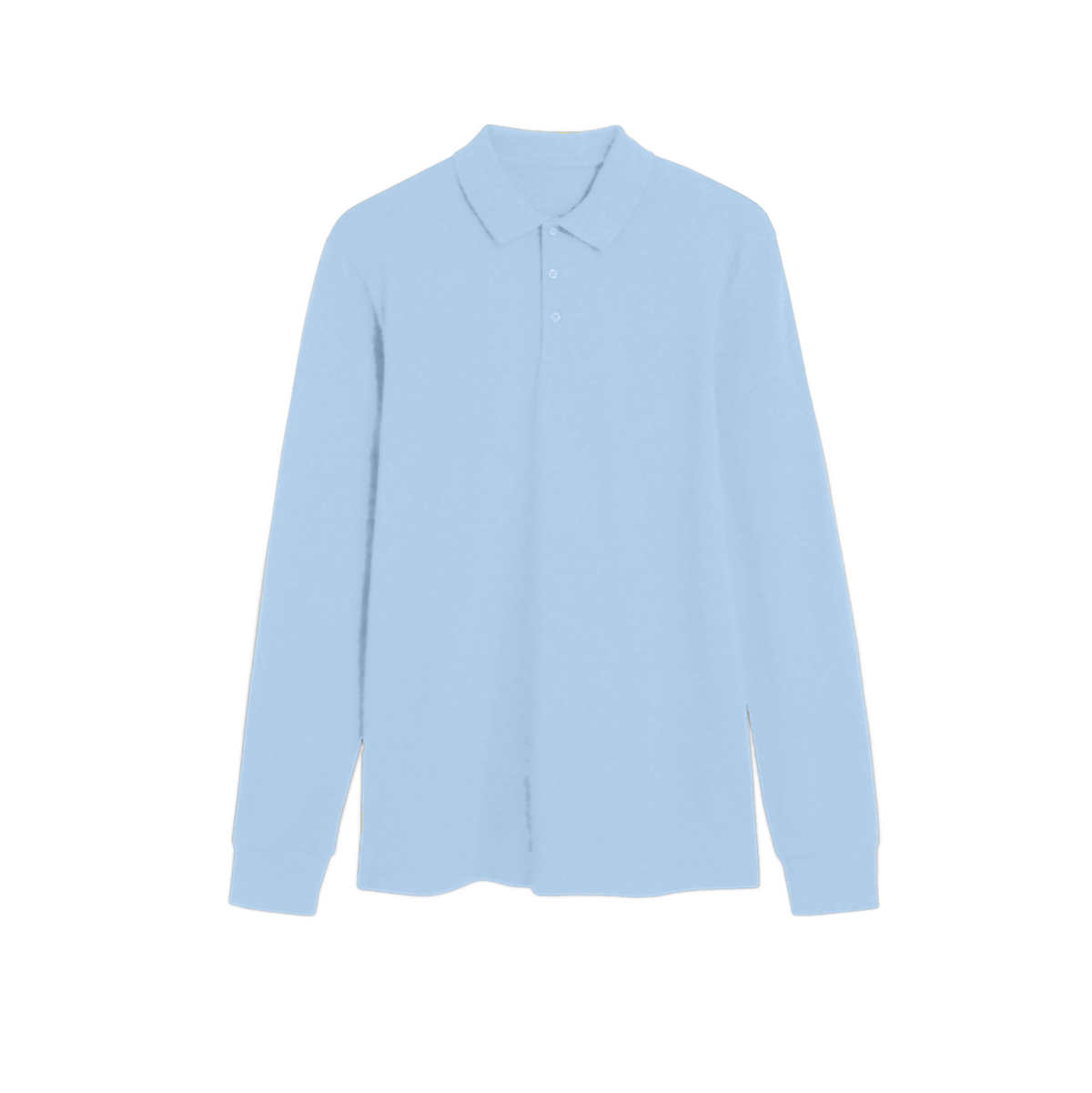 Basic Kids Long Sleeve Polo in Baby Blue