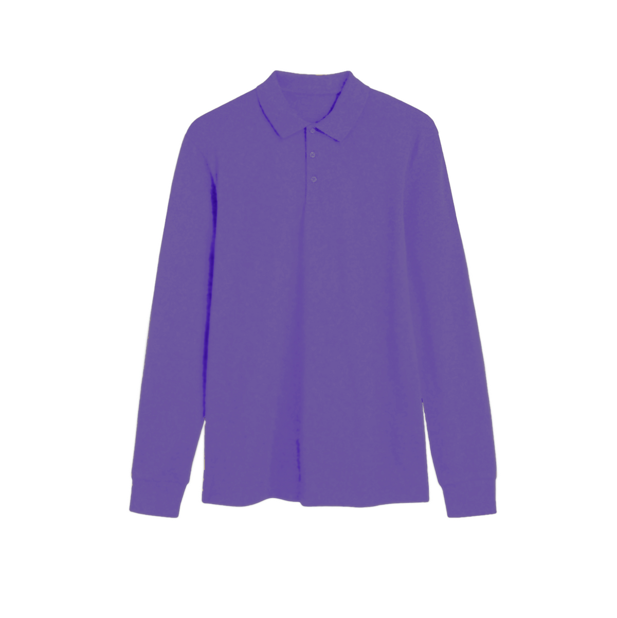 Basic Kids Long Sleeve Polo in Purple