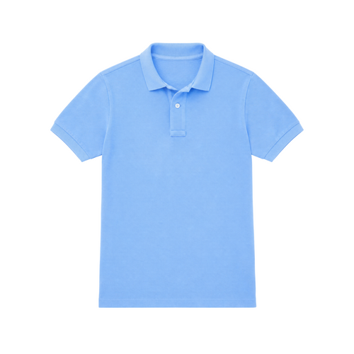 Basic Kids Polo in Baby Blue