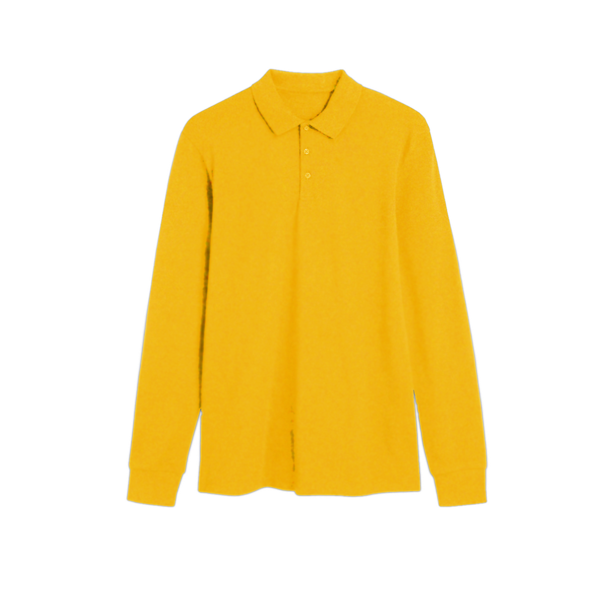 Basic Long Sleeve Polo in Yellow